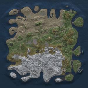 Thumbnail Rust Map: Procedural Map, Size: 4000, Seed: 197754733, 18 Monuments