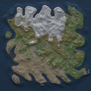 Thumbnail Rust Map: Procedural Map, Size: 4250, Seed: 35302615, 19 Monuments