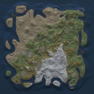 Thumbnail Rust Map: Procedural Map, Size: 4250, Seed: 1145144094, 19 Monuments