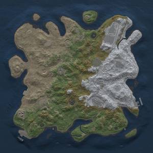 Thumbnail Rust Map: Procedural Map, Size: 4000, Seed: 1659142790, 18 Monuments