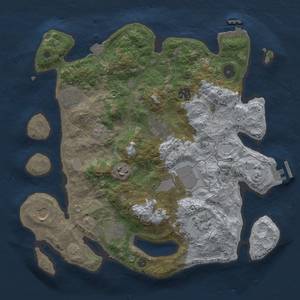 Thumbnail Rust Map: Procedural Map, Size: 3500, Seed: 779019, 17 Monuments