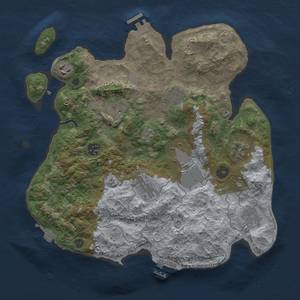 Thumbnail Rust Map: Procedural Map, Size: 3500, Seed: 459061526, 17 Monuments