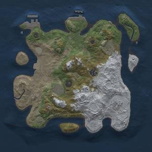 Thumbnail Rust Map: Procedural Map, Size: 3000, Seed: 1783049229, 11 Monuments