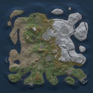 Thumbnail Rust Map: Procedural Map, Size: 3500, Seed: 1869535028, 16 Monuments