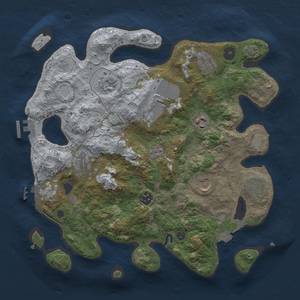 Thumbnail Rust Map: Procedural Map, Size: 3500, Seed: 15128263, 16 Monuments