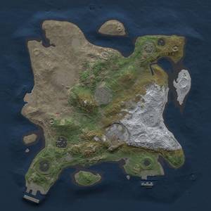 Thumbnail Rust Map: Procedural Map, Size: 2750, Seed: 1659751387, 12 Monuments