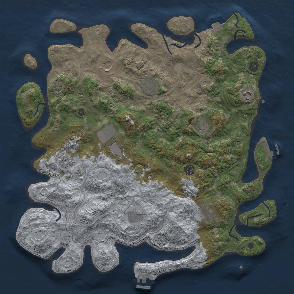 Rust Map: Procedural Map, Size: 4250, Seed: 6877131, 18 Monuments