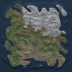 Thumbnail Rust Map: Procedural Map, Size: 4500, Seed: 1242875271, 18 Monuments