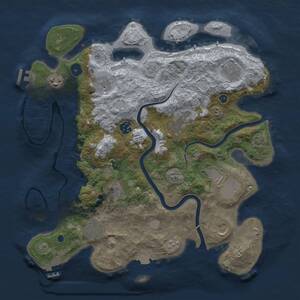 Thumbnail Rust Map: Procedural Map, Size: 3750, Seed: 202409191, 16 Monuments