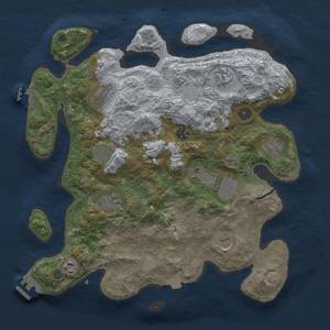 Thumbnail Rust Map: Procedural Map, Size: 3750, Seed: 202409191, 18 Monuments