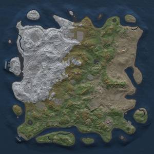 Thumbnail Rust Map: Procedural Map, Size: 4250, Seed: 186607043, 19 Monuments