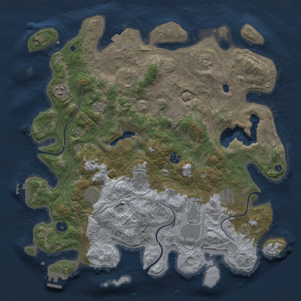 Rust Map: Procedural Map, Size: 4250, Seed: 1867510321, 16 Monuments