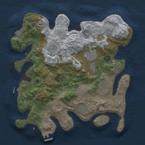 Thumbnail Rust Map: Procedural Map, Size: 3500, Seed: 17390469, 17 Monuments