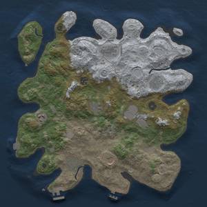 Thumbnail Rust Map: Procedural Map, Size: 3750, Seed: 768731759, 17 Monuments