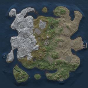 Thumbnail Rust Map: Procedural Map, Size: 3500, Seed: 108307074, 17 Monuments