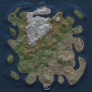 Thumbnail Rust Map: Procedural Map, Size: 3500, Seed: 212746438, 17 Monuments