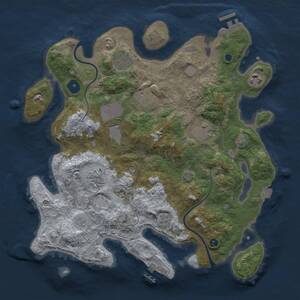 Thumbnail Rust Map: Procedural Map, Size: 3500, Seed: 255064471, 13 Monuments