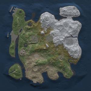 Thumbnail Rust Map: Procedural Map, Size: 3000, Seed: 402779642, 14 Monuments