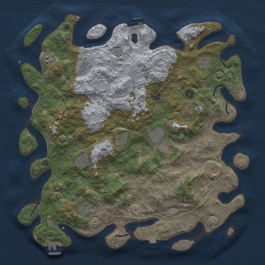 Rust Map: Procedural Map, Size: 4500, Seed: 32168132, 19 Monuments
