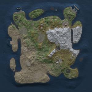 Thumbnail Rust Map: Procedural Map, Size: 3000, Seed: 1937376986, 14 Monuments