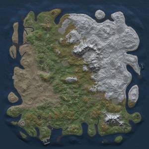 Thumbnail Rust Map: Procedural Map, Size: 5300, Seed: 1351120456, 19 Monuments