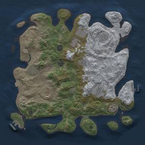 Thumbnail Rust Map: Procedural Map, Size: 3750, Seed: 49815552, 17 Monuments