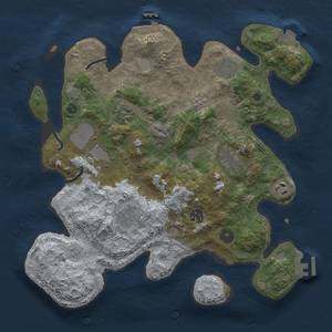 Thumbnail Rust Map: Procedural Map, Size: 3500, Seed: 696151, 16 Monuments