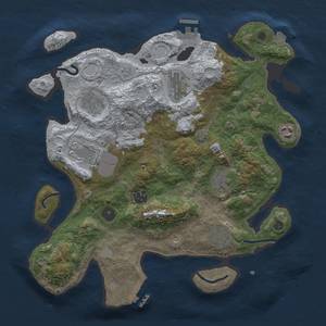 Thumbnail Rust Map: Procedural Map, Size: 3500, Seed: 2110268299, 15 Monuments