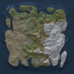 Thumbnail Rust Map: Procedural Map, Size: 3500, Seed: 469009830, 18 Monuments