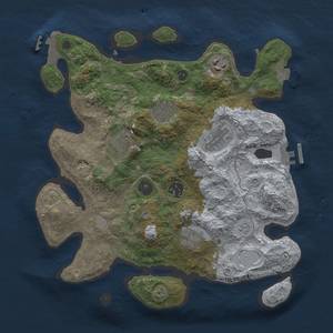 Thumbnail Rust Map: Procedural Map, Size: 3300, Seed: 2009630636, 14 Monuments