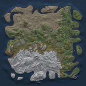 Thumbnail Rust Map: Procedural Map, Size: 4500, Seed: 17364502, 19 Monuments