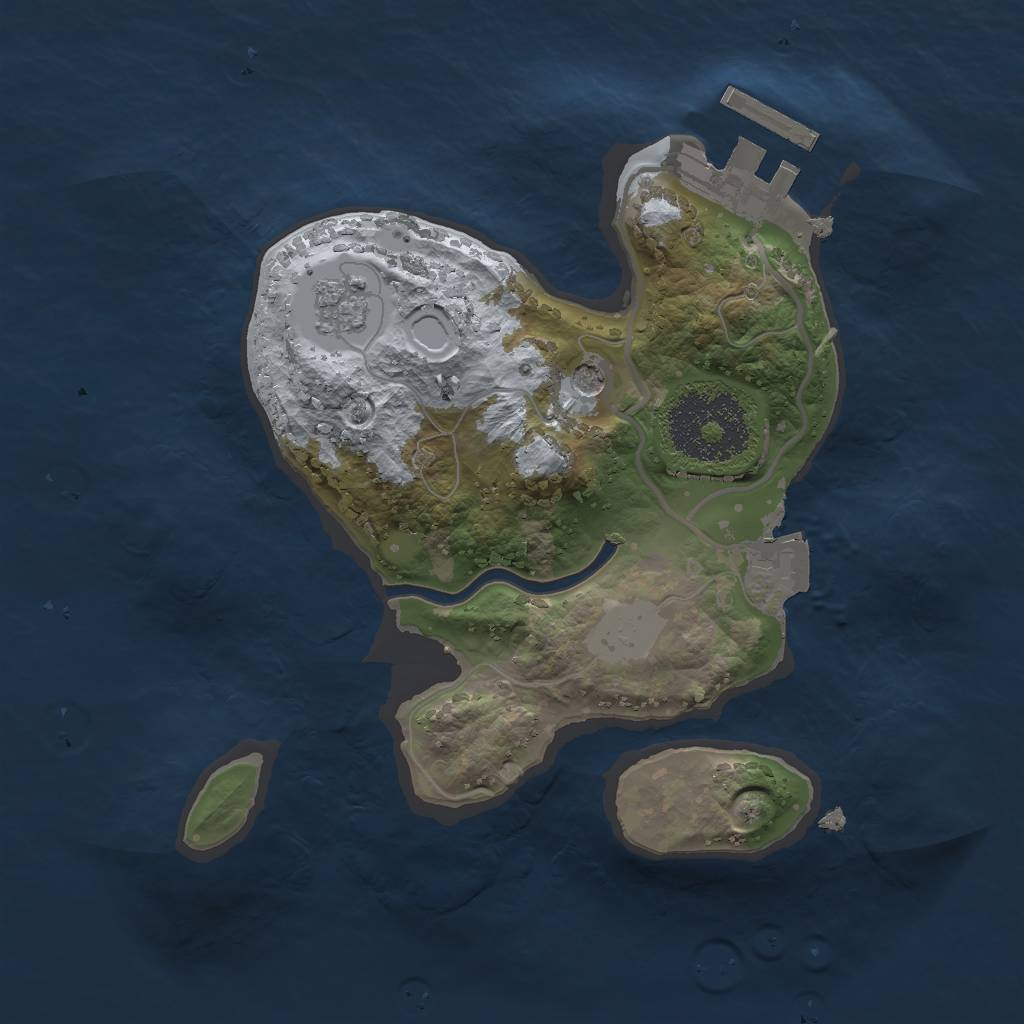 Rust Map: Procedural Map, Size: 2000, Seed: 987520, 6 Monuments