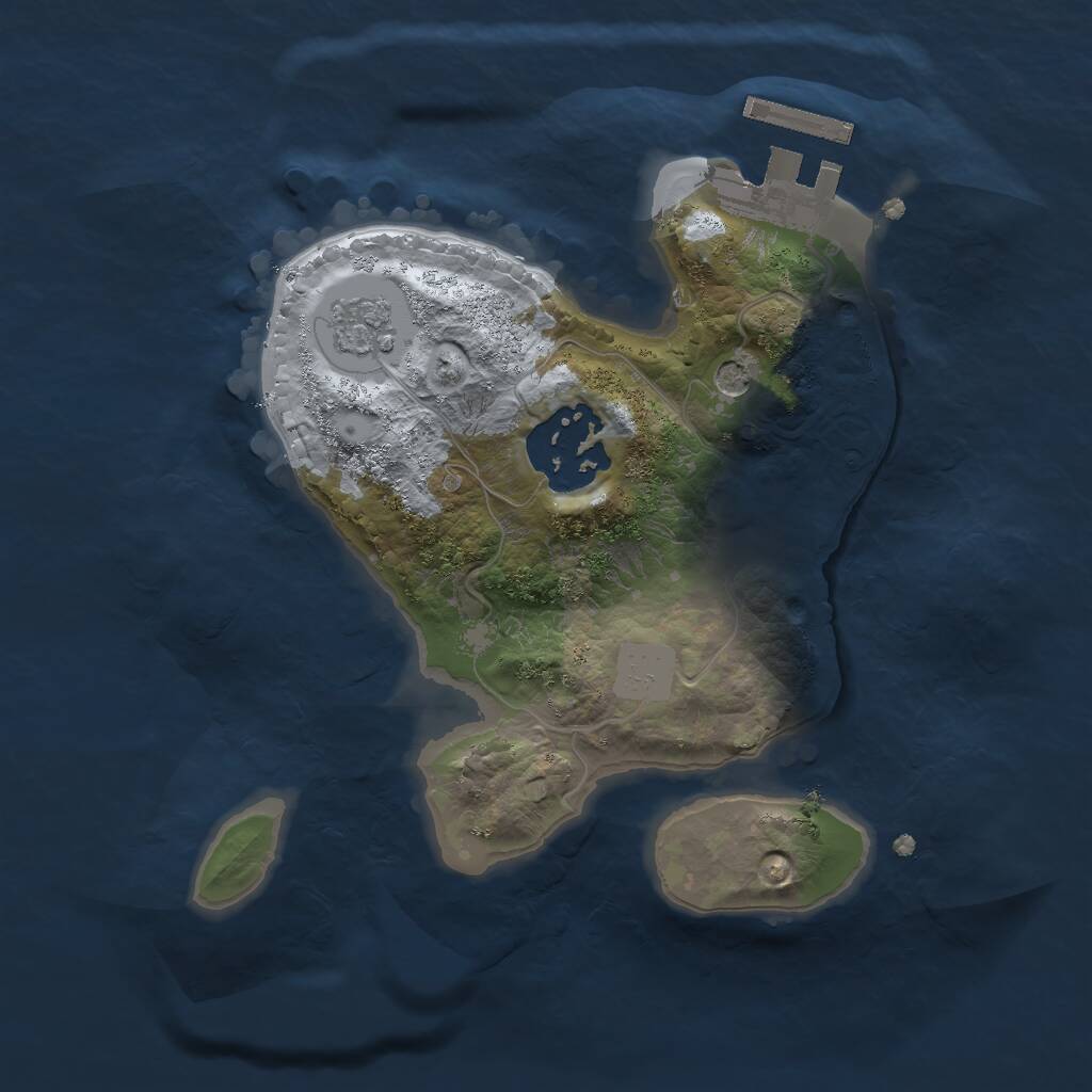 Rust Map: Procedural Map, Size: 2000, Seed: 987520, 5 Monuments