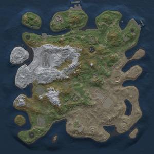 Thumbnail Rust Map: Procedural Map, Size: 3750, Seed: 509306, 17 Monuments