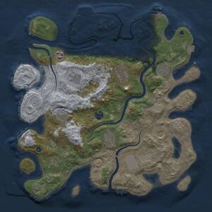 Thumbnail Rust Map: Procedural Map, Size: 3750, Seed: 509306, 17 Monuments