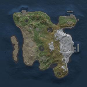 Thumbnail Rust Map: Procedural Map, Size: 2300, Seed: 124770113, 9 Monuments