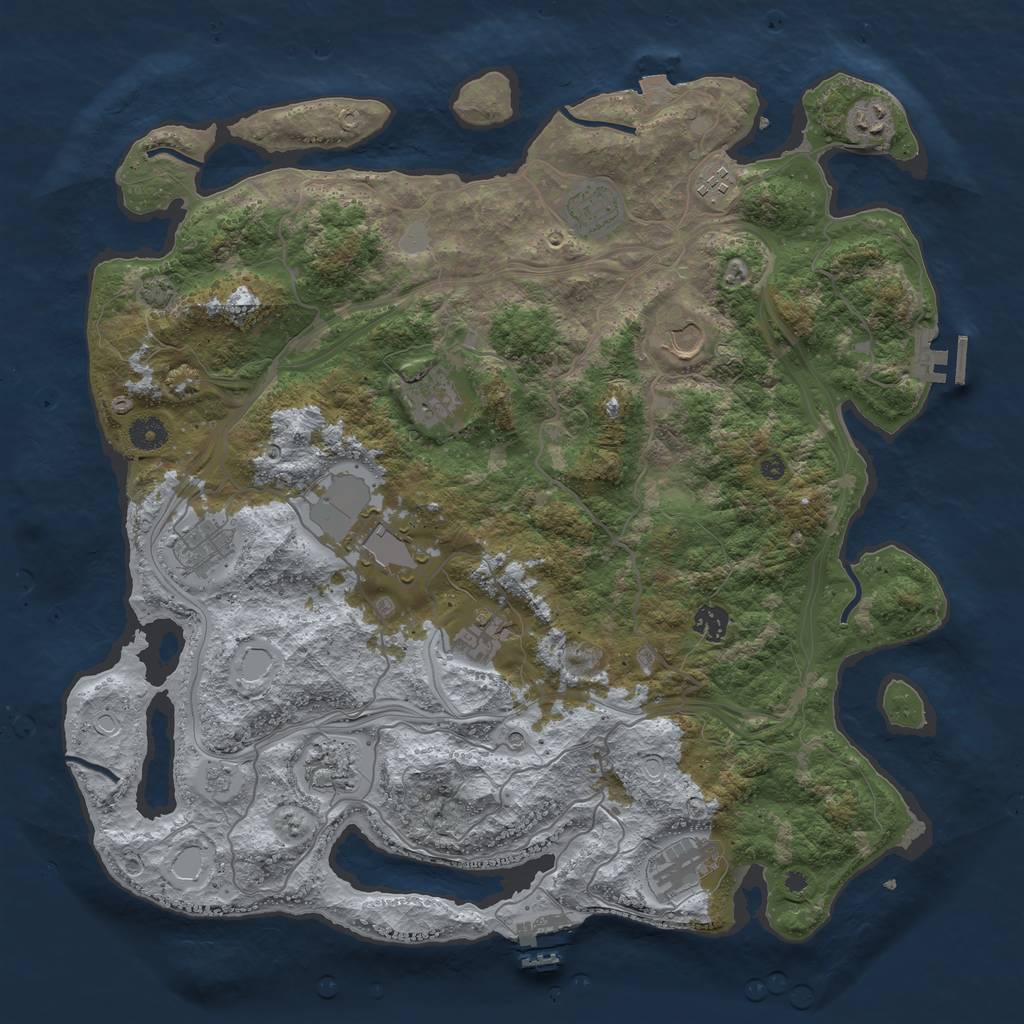 Rust Map: Procedural Map, Size: 4250, Seed: 12832215, 19 Monuments