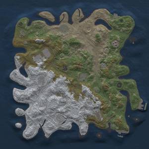 Thumbnail Rust Map: Procedural Map, Size: 4250, Seed: 1653800433, 19 Monuments