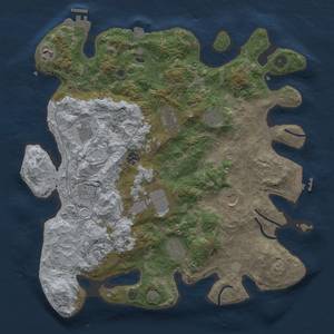 Thumbnail Rust Map: Procedural Map, Size: 4000, Seed: 56871126, 19 Monuments