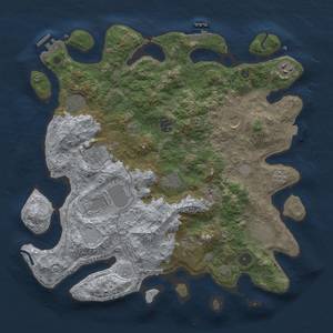 Thumbnail Rust Map: Procedural Map, Size: 4000, Seed: 433829007, 18 Monuments