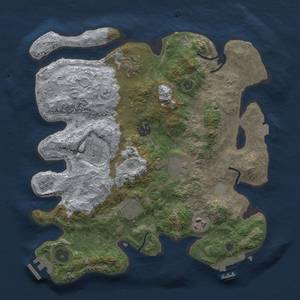 Thumbnail Rust Map: Procedural Map, Size: 3300, Seed: 1301187279, 15 Monuments