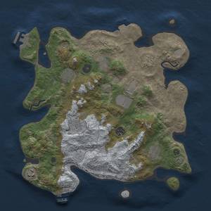 Thumbnail Rust Map: Procedural Map, Size: 3500, Seed: 8962452, 16 Monuments