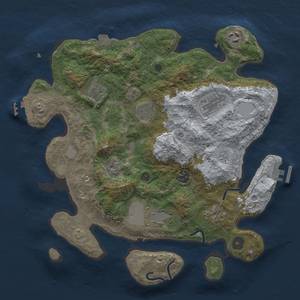 Thumbnail Rust Map: Procedural Map, Size: 3500, Seed: 760788081, 15 Monuments