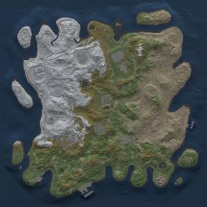 Thumbnail Rust Map: Procedural Map, Size: 4250, Seed: 1434731133, 19 Monuments