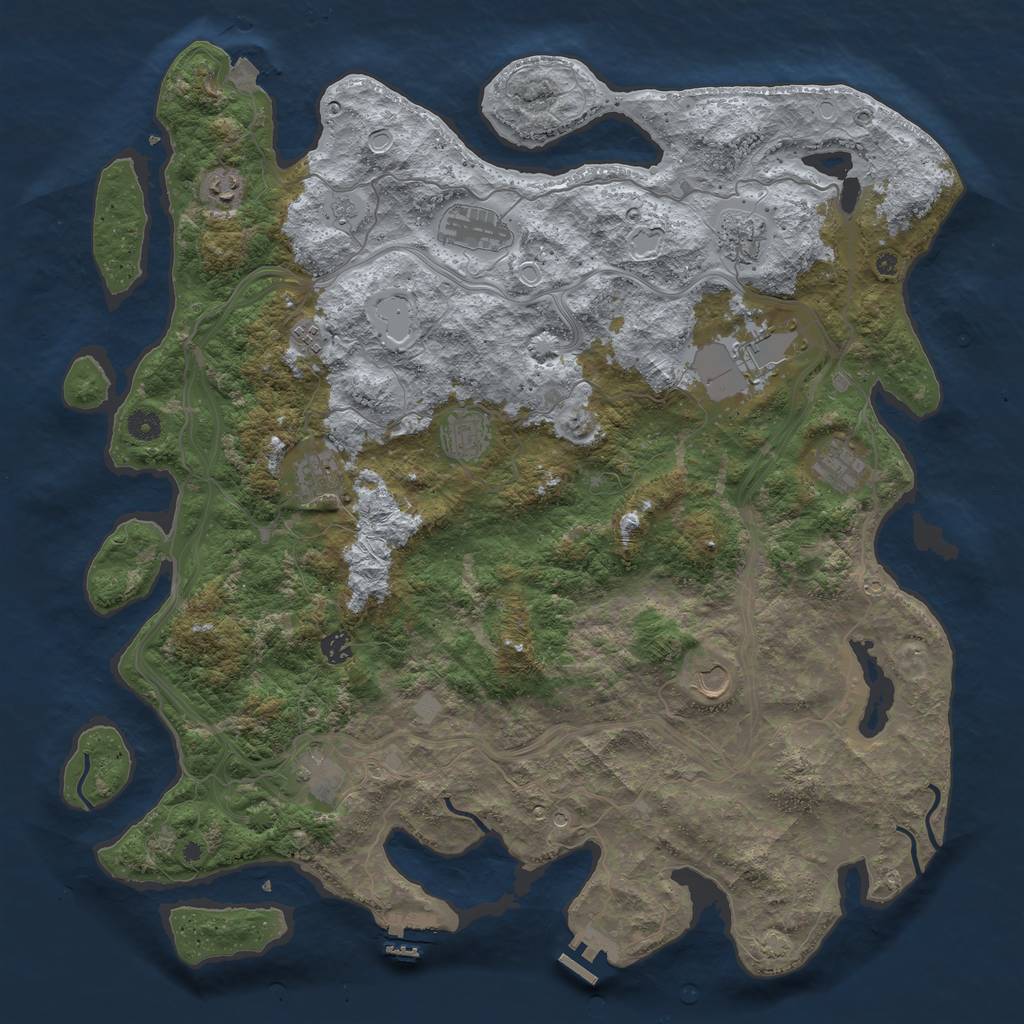 Rust Map: Procedural Map, Size: 4700, Seed: 219744344, 19 Monuments