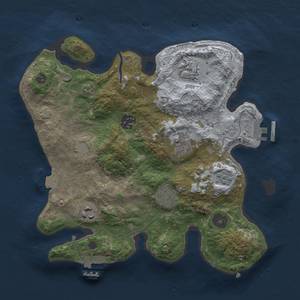 Thumbnail Rust Map: Procedural Map, Size: 3000, Seed: 2103157159, 13 Monuments