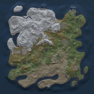 Thumbnail Rust Map: Procedural Map, Size: 3900, Seed: 1198515165, 18 Monuments