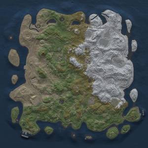 Thumbnail Rust Map: Procedural Map, Size: 4500, Seed: 1050143826, 19 Monuments