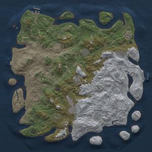 Thumbnail Rust Map: Procedural Map, Size: 4500, Seed: 1042690708, 19 Monuments