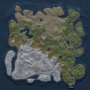 Thumbnail Rust Map: Procedural Map, Size: 4096, Seed: 891375081, 13 Monuments